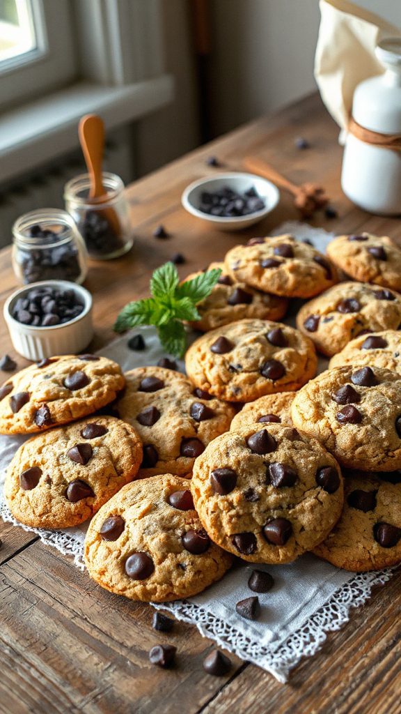 butterfly pea chocolate cookies