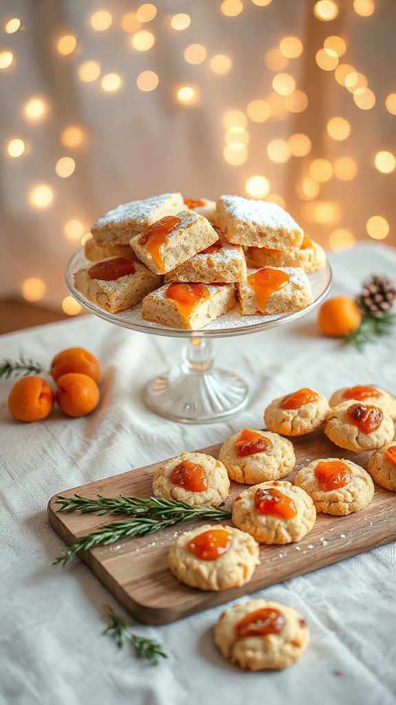 buttery apricot shortbread squares