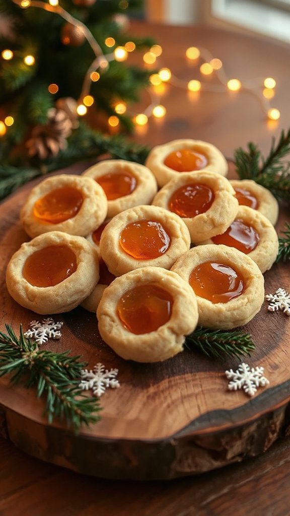 buttery apricot thumbprint cookies