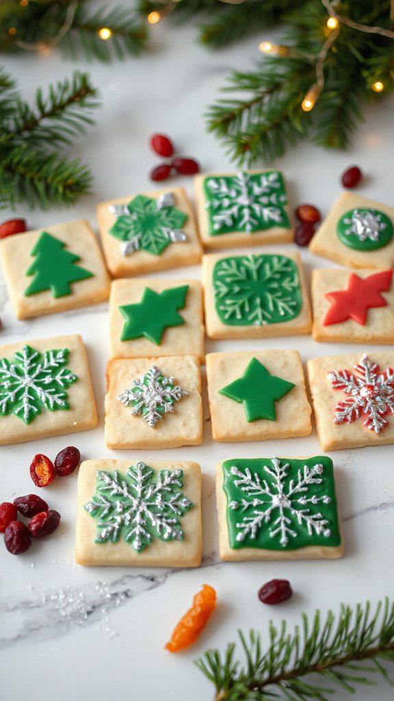 buttery festive shortbread squares