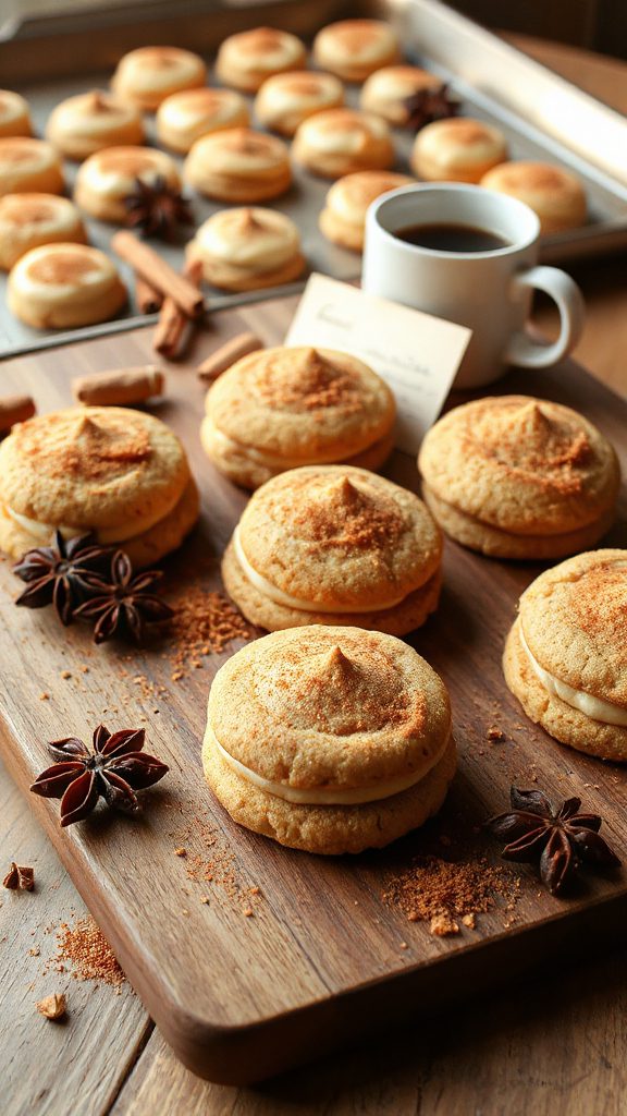 chai spiced cookie sandwiches