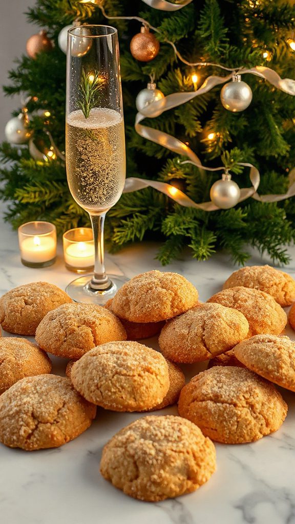champagne infused holiday cookies