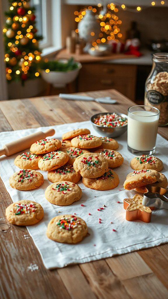 cheerful holiday sprinkle cookies