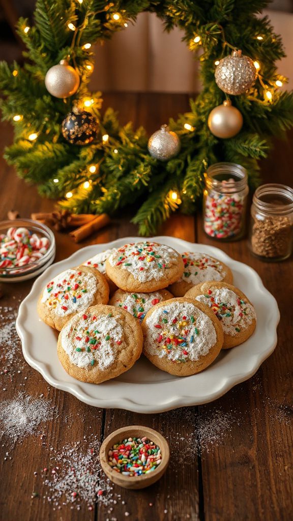 cheerful rainbow sprinkle cookies
