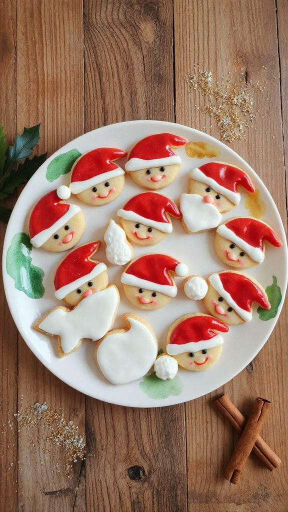 cheerful santa face cookies cheerful santa face cookies