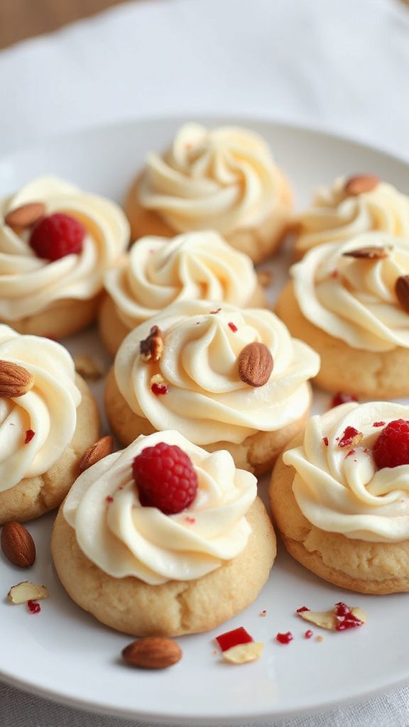 cheesecake filled almond cookies