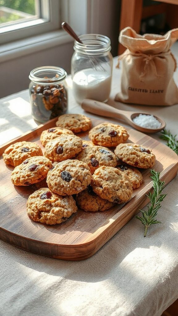 chestnut flour oatmeal cookies