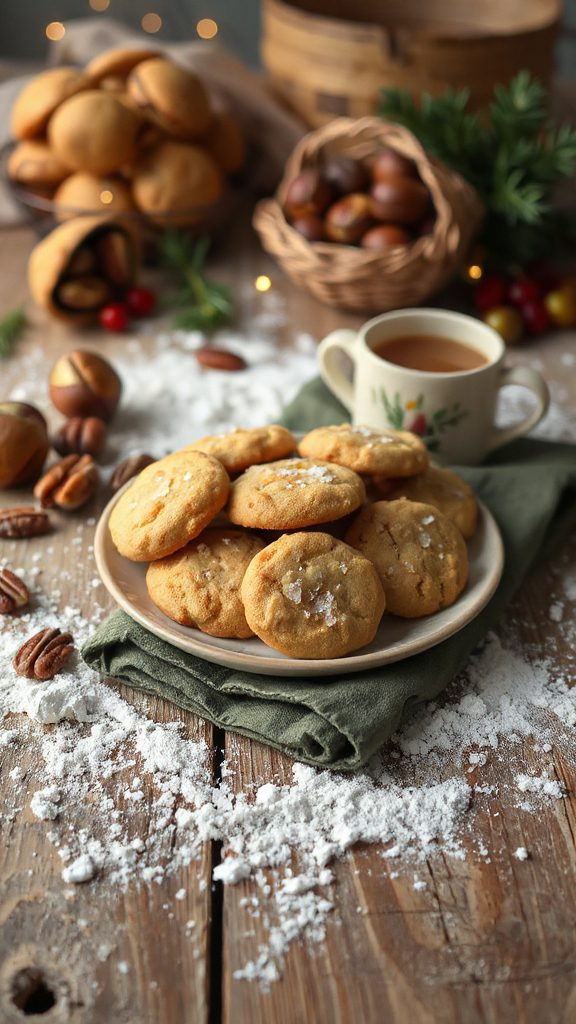 chestnut flour pecan cookies