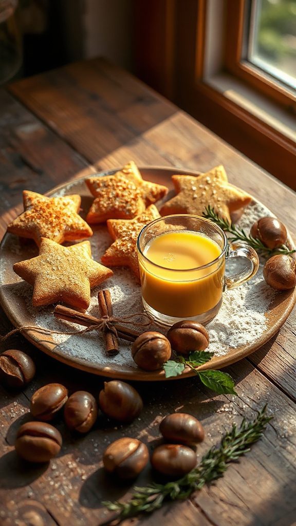 chestnut turmeric shortbread cookies