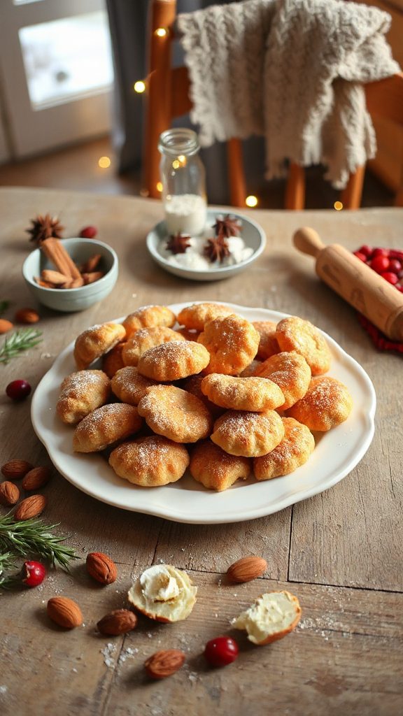 chewy almond flavored pastries