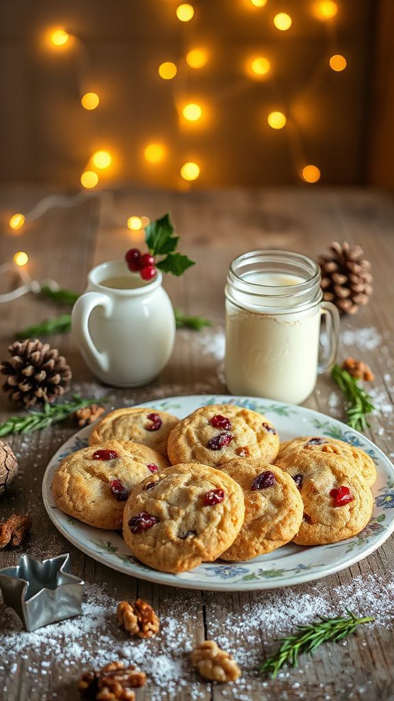 chewy cranberry nut cookies