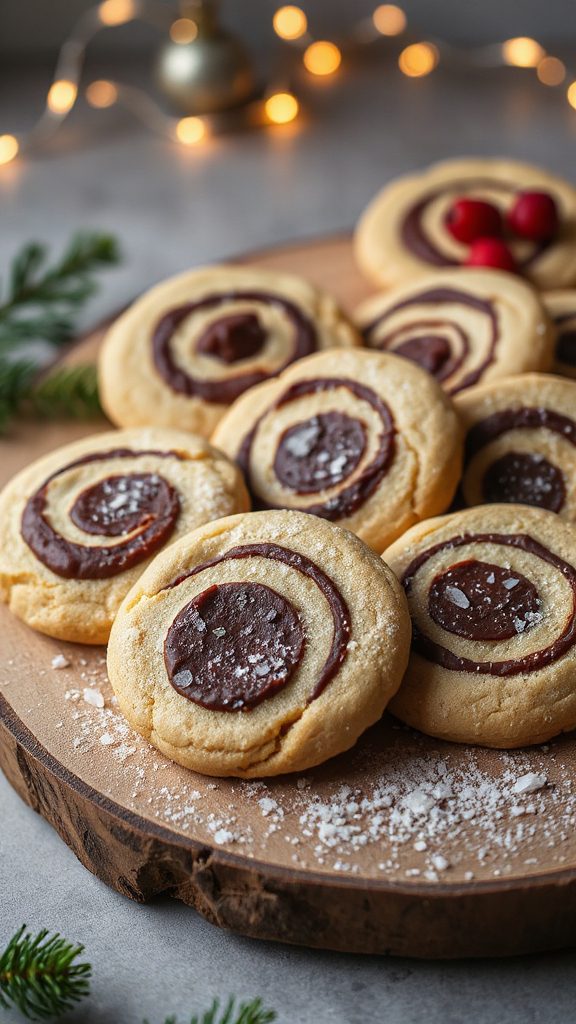 chewy tahini swirl cookies