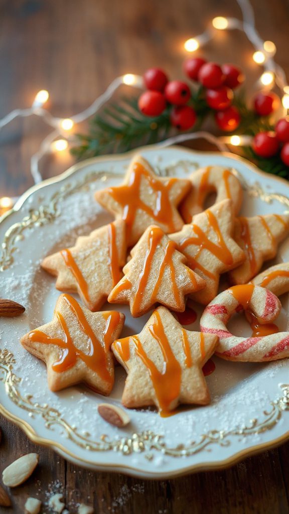 chocolate almond caramel cookies