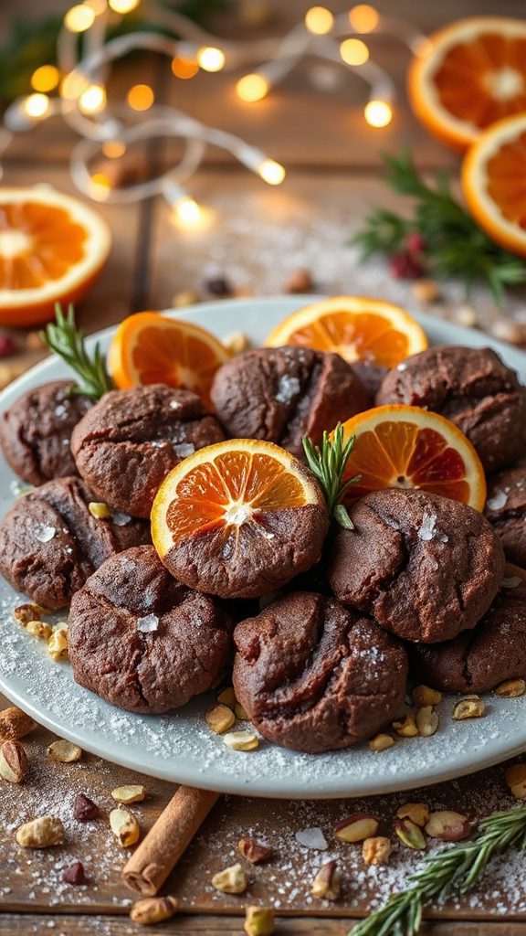 chocolate blood orange cookies