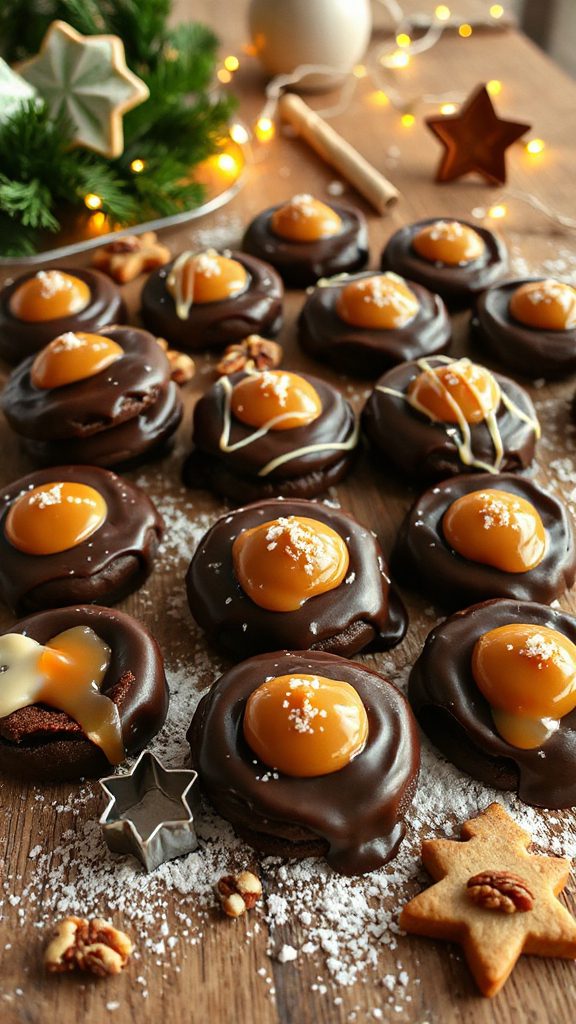 chocolate caramel sea salt cookies
