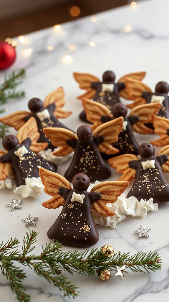 chocolate cookies with sprinkles