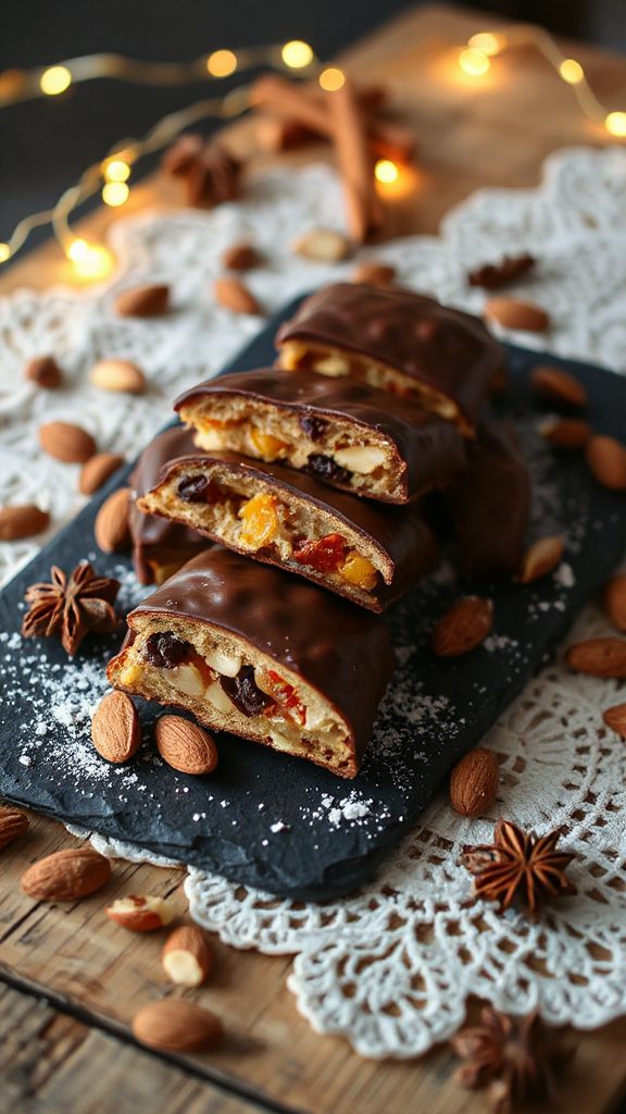 chocolate covered gingerbread cookie bars