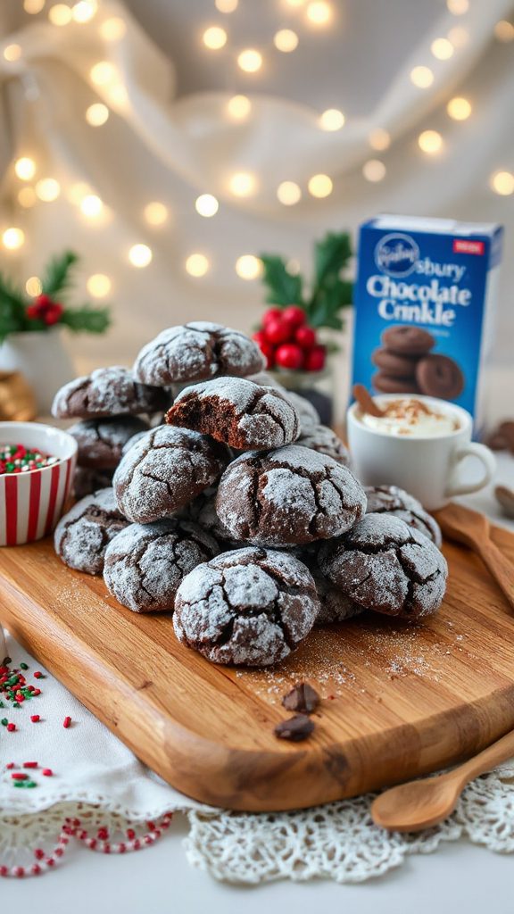 chocolate crinkle cookie delight
