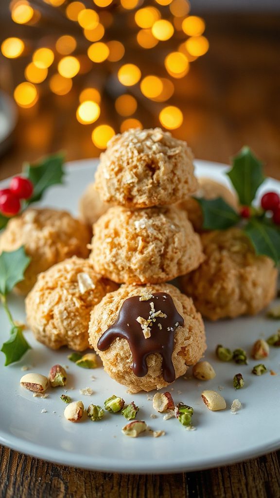 chocolate dipped coconut cookies