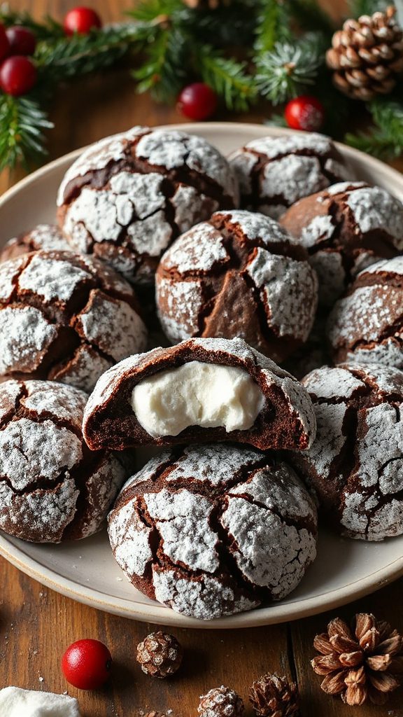 chocolate marshmallow crinkle cookies chocolate marshmallow crinkle cookies