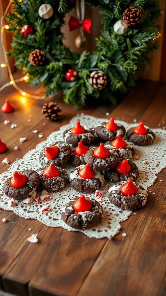 chocolate mint holiday cookies