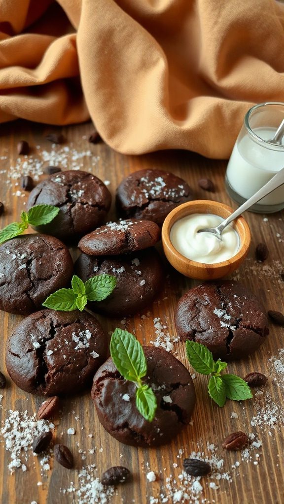 chocolate mint holiday cookies
