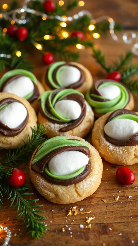 chocolate mint marshmallow cookies