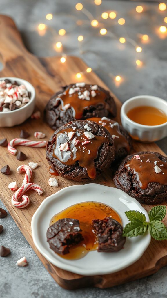 chocolate peppermint holiday cookies