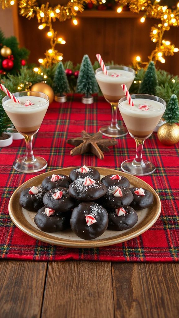 chocolate peppermint holiday cookies
