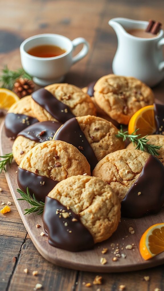 chocolate tahini cardamom cookies