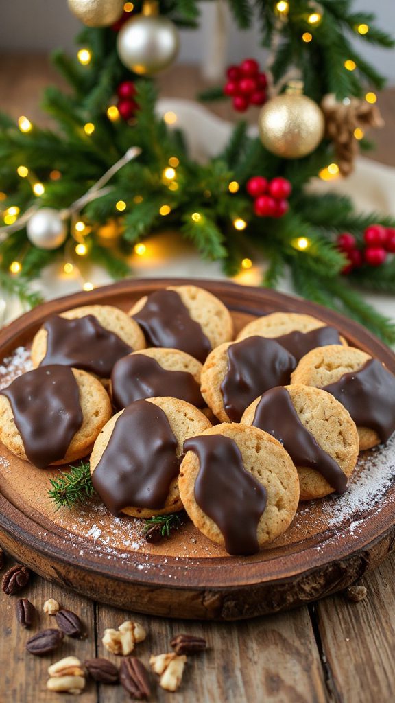 chocolate tiger nut shortbread