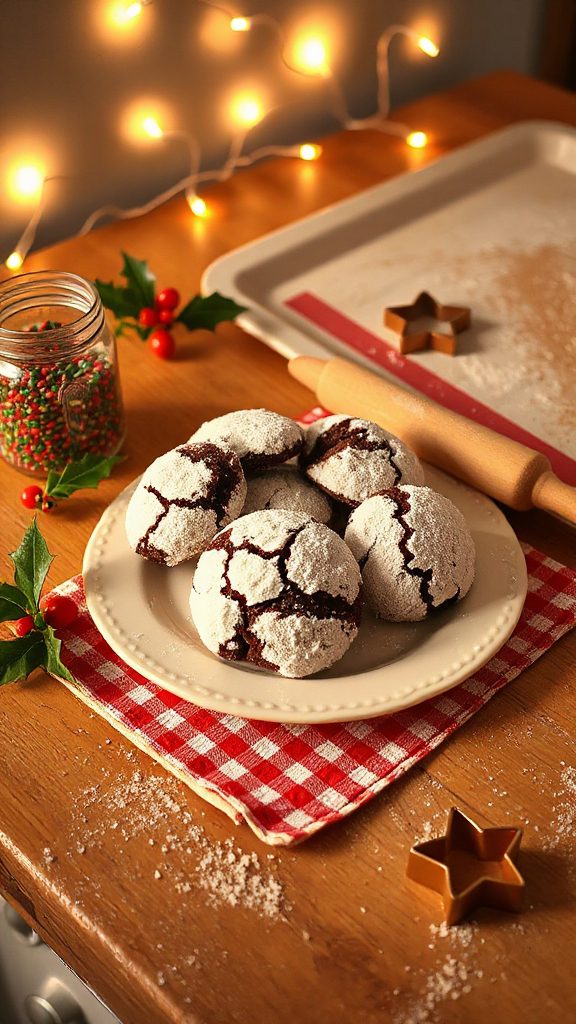 chocolatey chewy holiday cookies