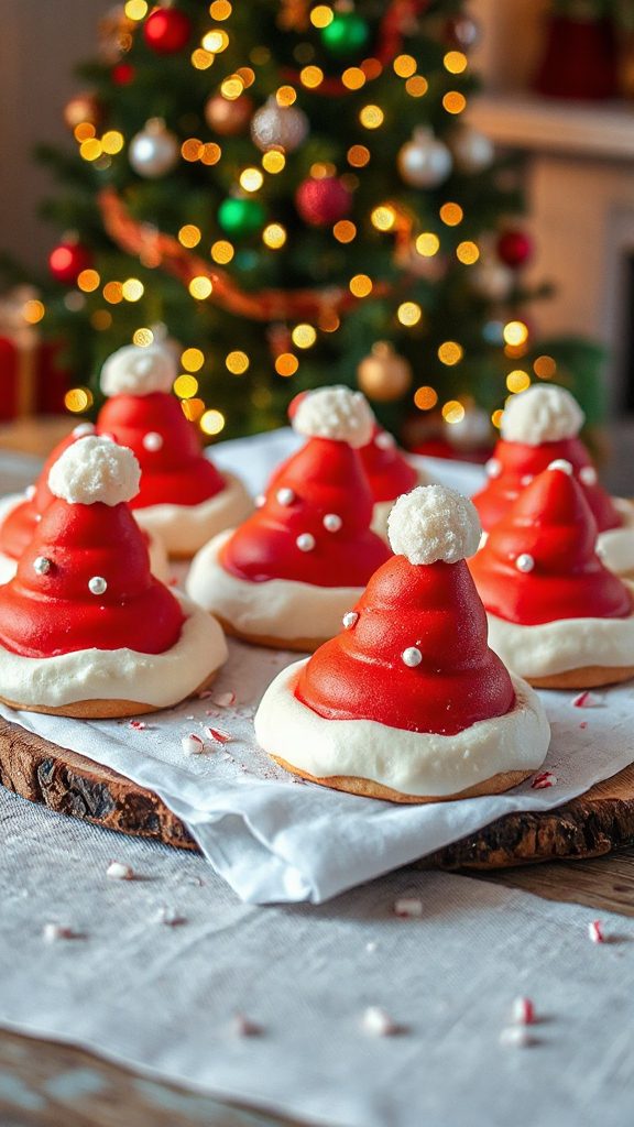 christmas tree hat cookies