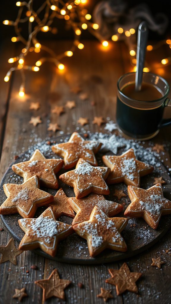 cinnamon flavored star shaped cookies