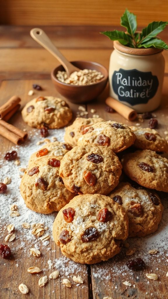 cinnamon infused oatmeal raisin cookies