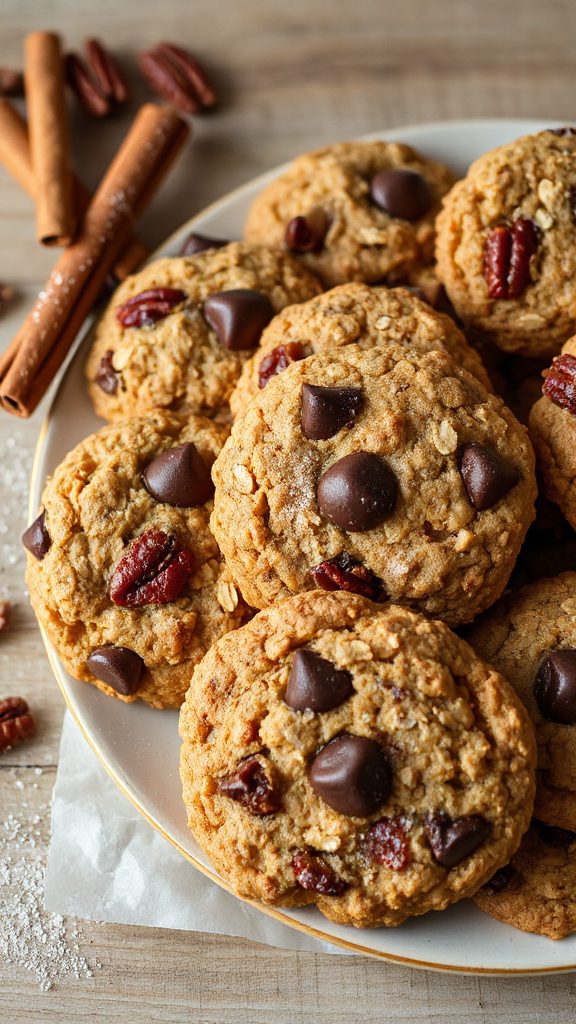 cinnamon pecan oatmeal cookies