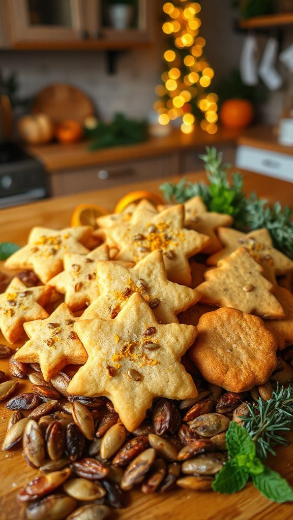 citrus infused pumpkin seed cookies