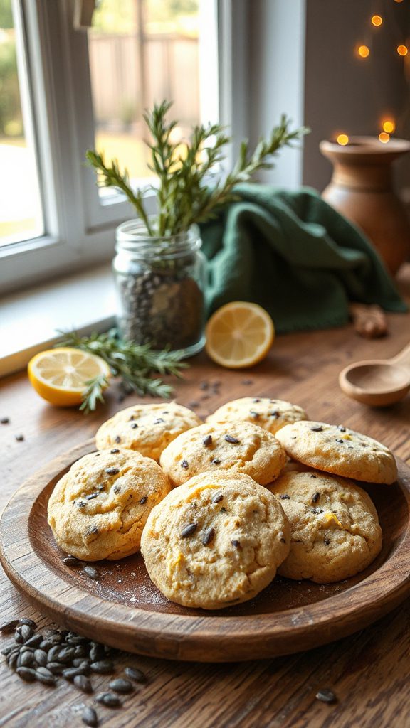 citrusy hemp seed cookies