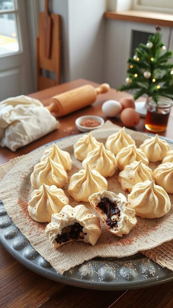 cocoa coconut meringue cookies