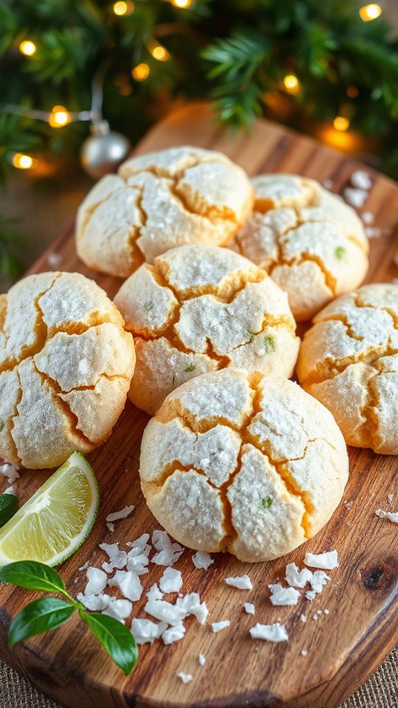 coconut lime crinkle cookies