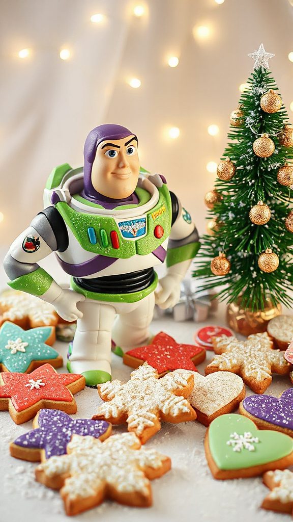 colorful buzz lightyear cookies
