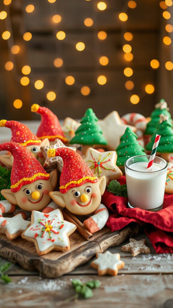 colorful christmas elf cookies colorful christmas elf cookies