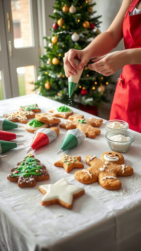 colorful festive cookie frosting