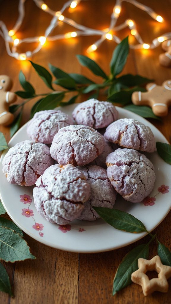 colorful festive taro cookies