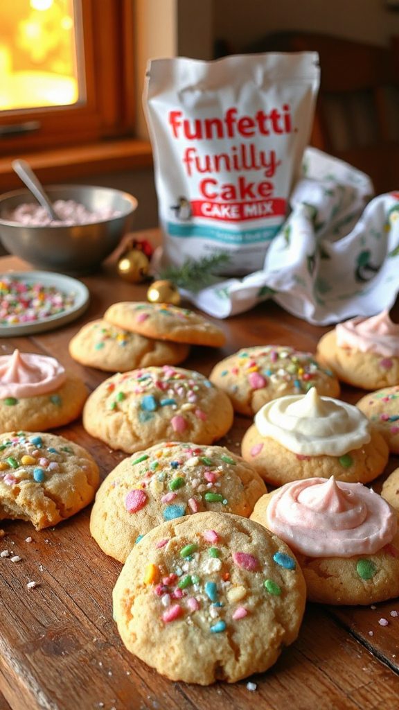 colorful holiday cake cookies