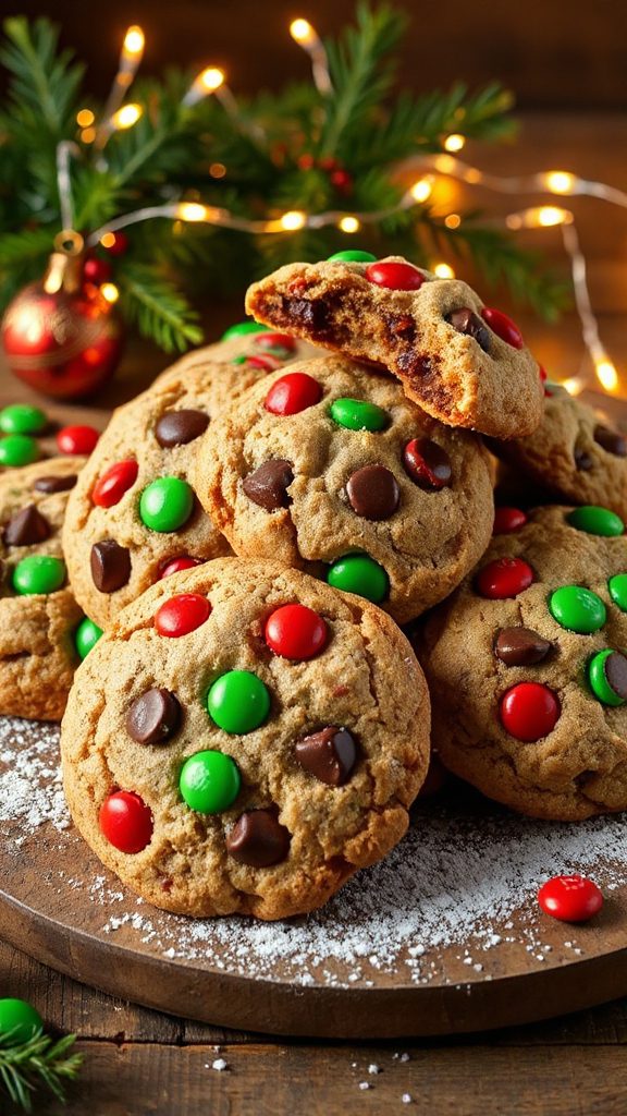 colorful holiday monster cookies colorful holiday monster cookies