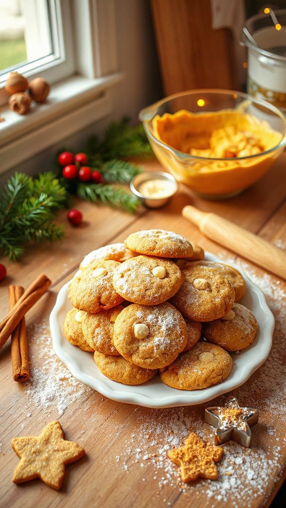 cozy fall pumpkin cookies
