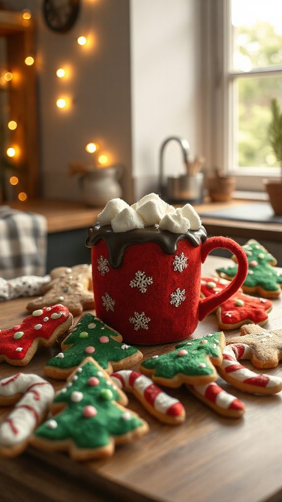 cozy felt hot cocoa