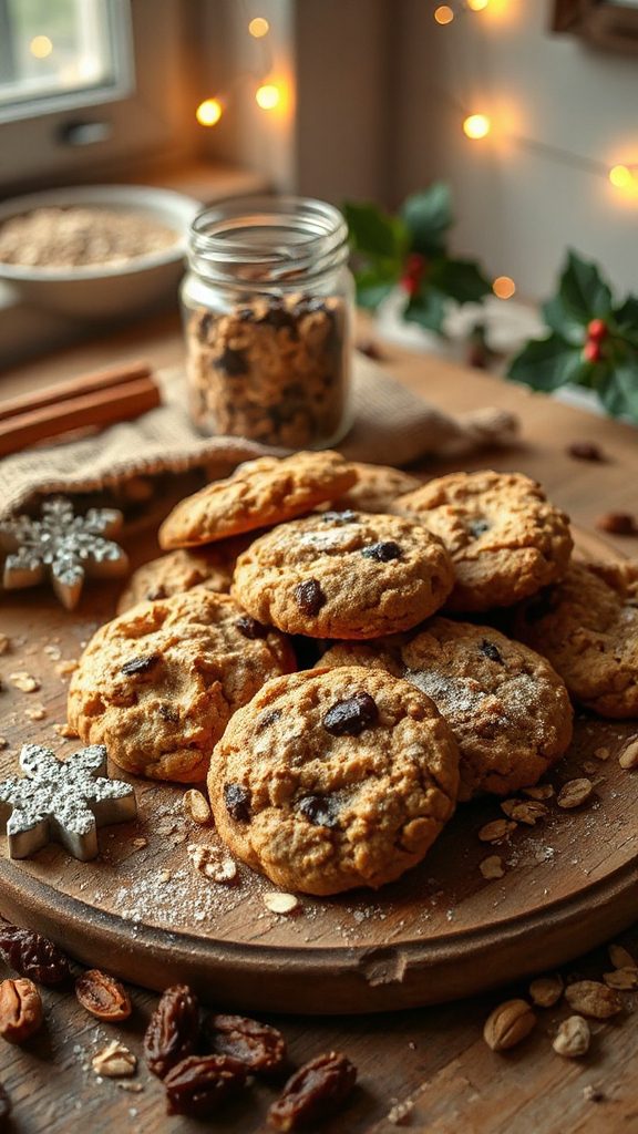 cozy spiced oatmeal cookies