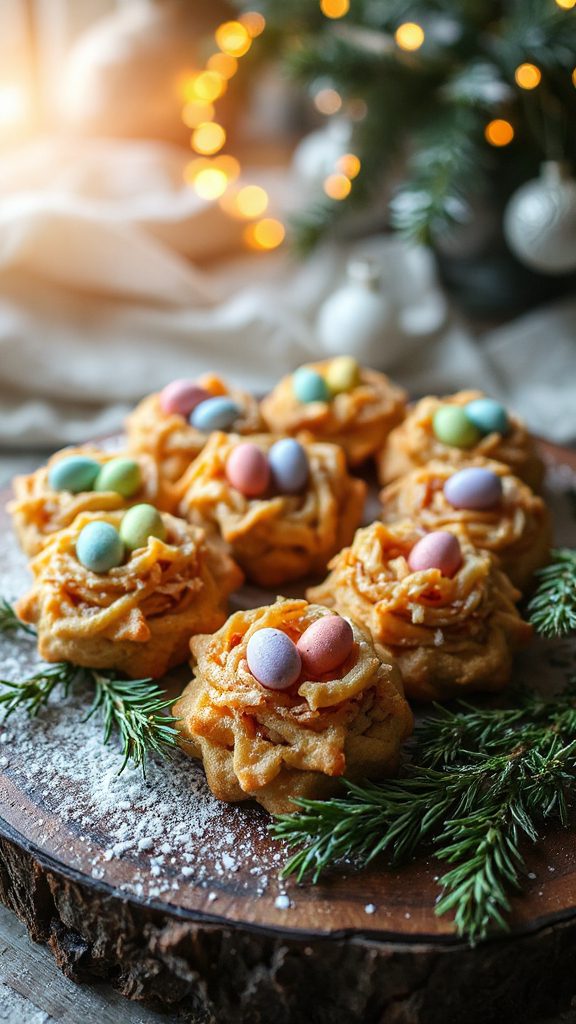 crafting festive cookie nests